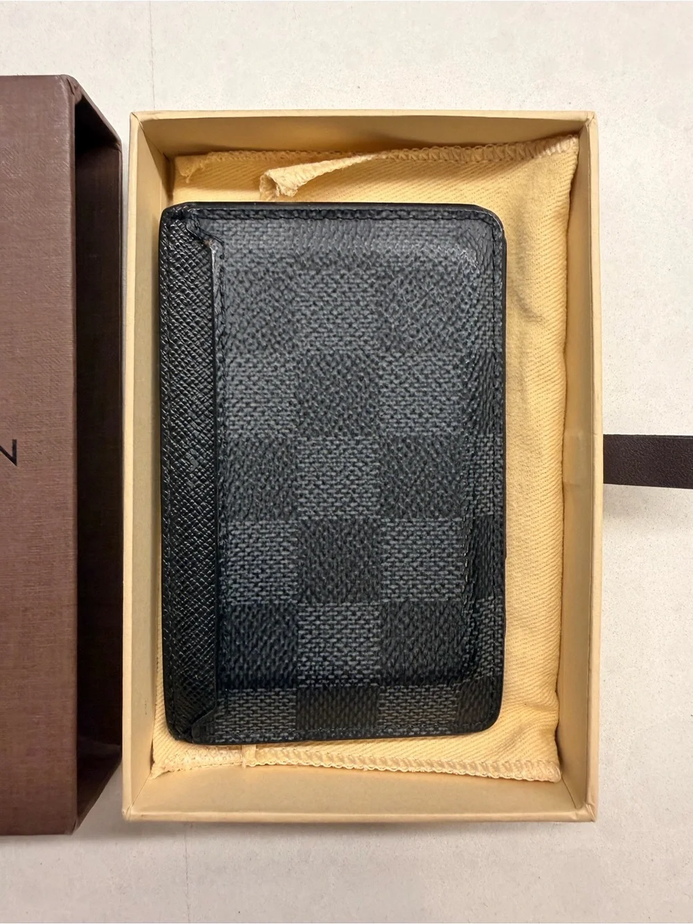 Louis Vuitton Black Damier Graphite Card & Key Holder
